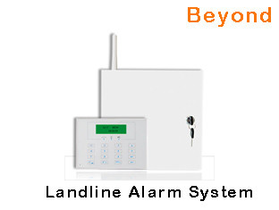 Quality LCD Landline 8 Wired zones Intruder Metal Case Hardwire Alarm System with multi languages for sale
