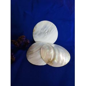 White Color Natural Mother Of Pearl MOP plate in 8cm or 10cm or customized size