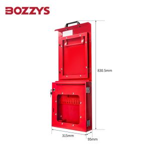 Permit Control Station Comprises Integral Group Lockout Box Padlock Caddy