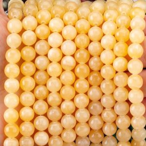 8mm Lighter Honey Jade Gemstone Beads Healing Crystal Stone Beads For Jewelry