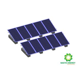 Triangular Shaped Flat Rooftop Solar Mounting Brackets Anodized Aluminum Solution
