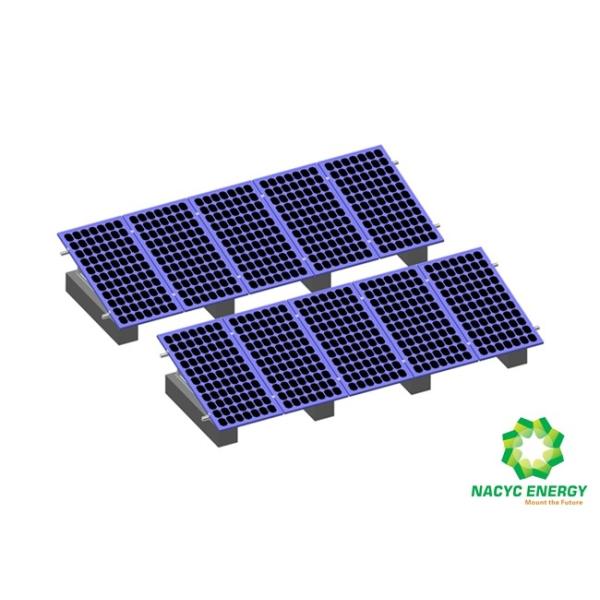Quality Triangular Shaped Flat Rooftop Solar Mounting Brackets Anodized Aluminum Solution for sale