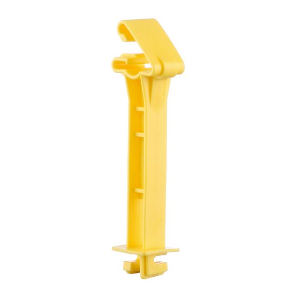 Quality Yellow Snap On Extended T Post Electric Fence Insulator With 5mm Wire for sale