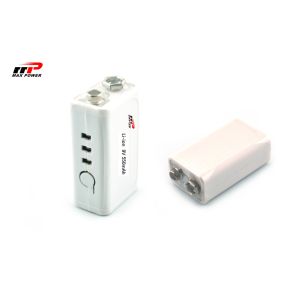 9V 550mAh USB Lithium Ion Rechargeable Batteries UN38.3 MSDS IEC 500 Cycles Life