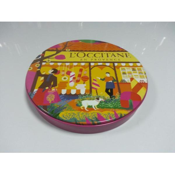 Big Round Tin Can Durable Red Inner For Makeup Packaging With Plastic Insert