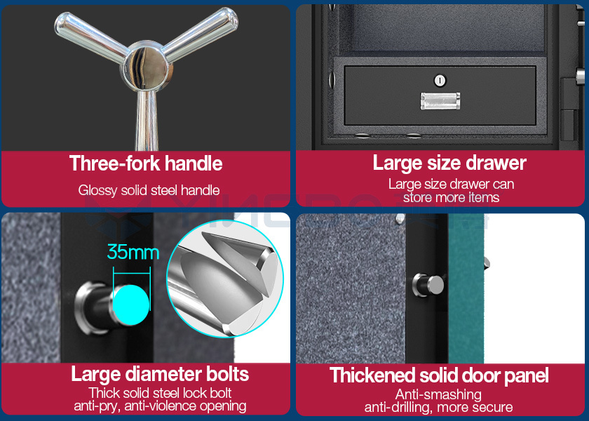 Mechanical Lock Fireproof Storage Box Small Safe Box Fireproof Best Fire Proof Safes For Home
