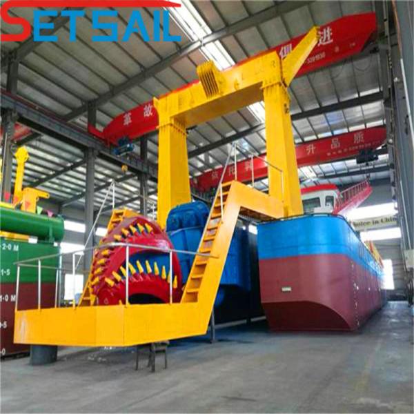 6-20mm Bottom Plate Thickness Pump Cutter Suction River Sand Dredger with Cat