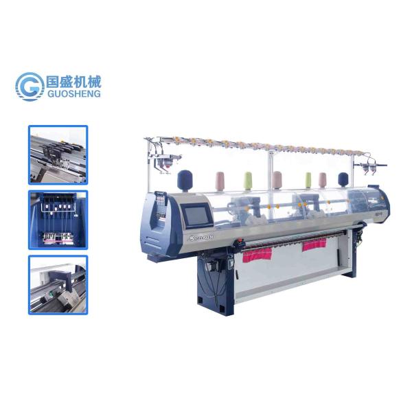 Double Carriage Jacquard 16G Collar Knitting Machine T Shirt Single System