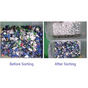 High Sorting Efficiency Plastic Color Sorter Machinery , Plastic Color