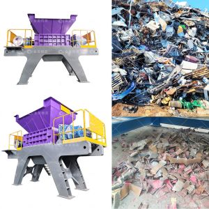 90 kW Power 20100 kg Weight Double Shaft Metal Shredder with 1 Year Warranty for