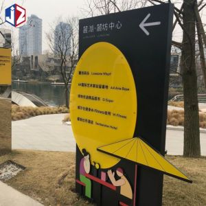 Freestanding Directional Wayfinding Signs High Brightness Pylon Sign Board