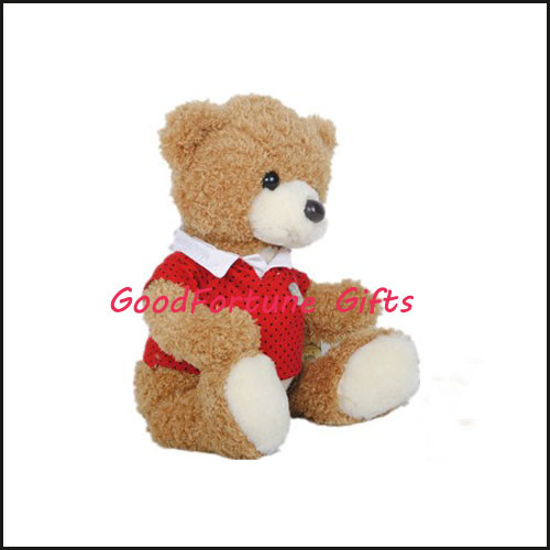 Promotion gift plush teddy toy doll with t shirt
