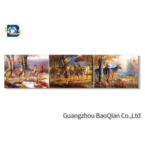 Big Size Flip Lenticular Print Poster For Advertising Of Hamburger And Pizza