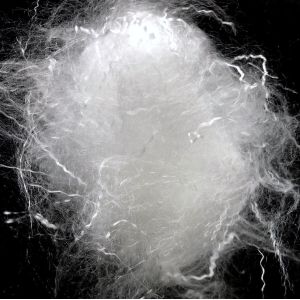 China Siliconized PLA Polylactic Acid Fiber / Corn Fiber 2D×51mm White Color on sale