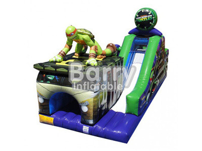 Quality Exciting / Challenging Inflatable Obstacle Courses With Slide SGS Certification for sale