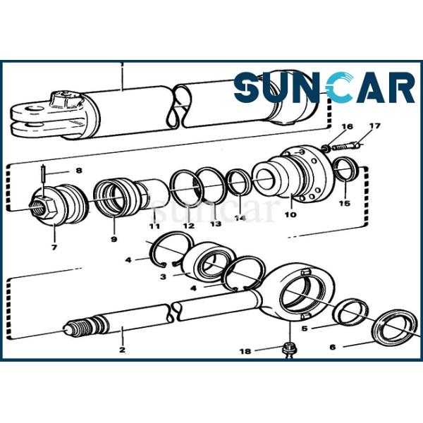 VOE11701665 Sealing Kit SUNCARVO.L.VO Repair Seal Kit 11701665 For Model A35C A35C SUNCARVO.L.VO BM Hydraulic Cylinder