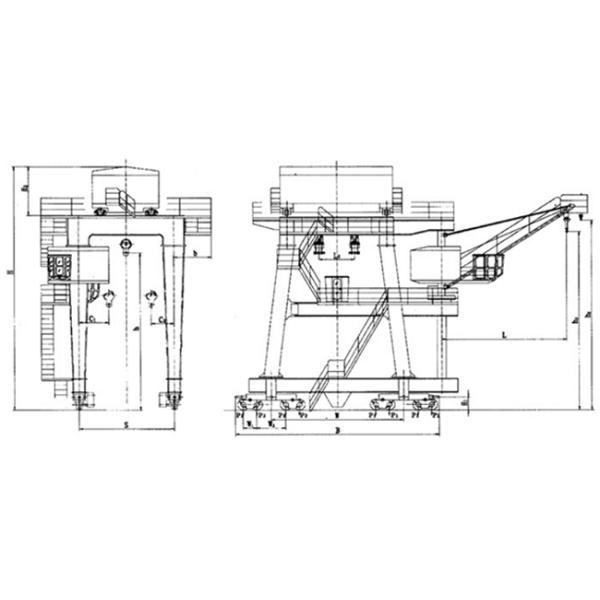 500t Hydropower Station Rail Gantry Crane Double Girder Dam Gate Crane