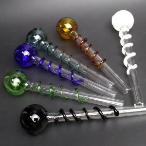 China Pryrex Dot Incense Oil Burners Glass Smoking Pipe 5.5 Inches Lightweight on sale