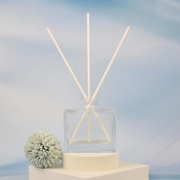 Flat Square Room 100ml Reed Diffuser Glass Bottle With Stopper