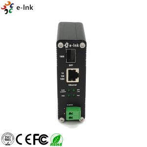 10/100/1000Base-T to 1000Base-X SFP PoE Media Converter with PoE Reset Function