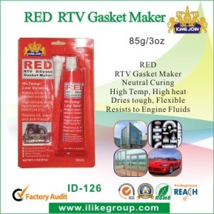 Flexible Acetic Cure Silicone Sealant / Red Gasket Maker With Heat Resistant