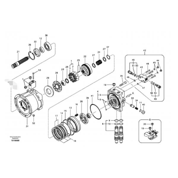 Excavator EC210B Hydraulic Swing Motor SA1142-00930 M5X130