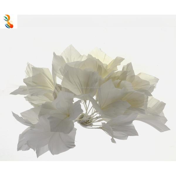 Wedding Decorations Dyed Goose Feather Flower Mount with Wire Accessory