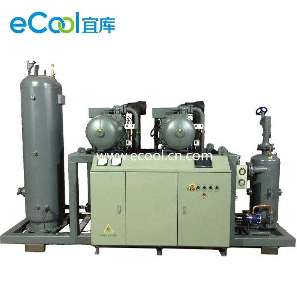 Quality High Temperature Screw Parallel Compressor Unit with PLC for Refrigeration System-Single Compressor Single Stage for sale