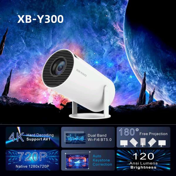 Quality 8G ROM Storage 4K HD Projector with Quad-core ARM Cortex-A53 CPU and Mali-G31 GPU for sale