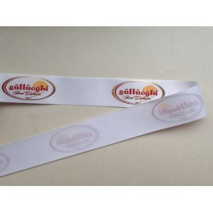 Garment Webbing Polyester Fabric Tape With Silk Screen Printed Logo