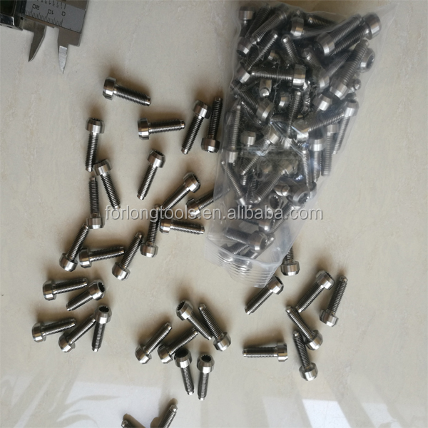 DIN Standard M7 x 24mm 6AL-4V Titanium Alloy Bolt for BBS Split Rim Wheels Best Performance Material
