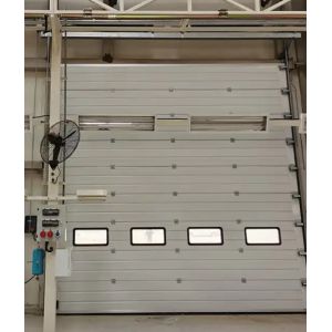 Automatic Formed Double-skinned Steel Industrial Overhead Sectional Doors for