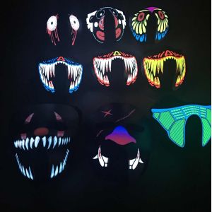 2018 New design for Halloween horror masks sound activated LED mask for Parties