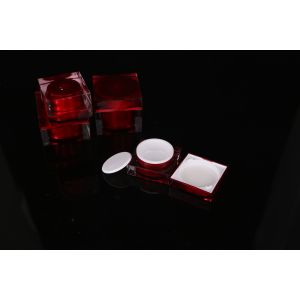 hand lip crystal pump empty square white Screen Printing Airless 30ml Cosmetic