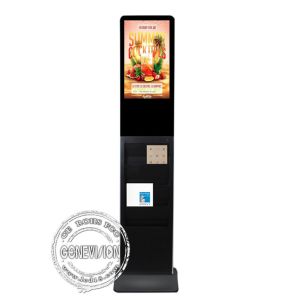 22 Inch 1080P LCD Touch Screen Kiosk With Book Shelf