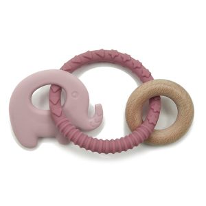 Diameter 8cm Silicone Teething Rattle