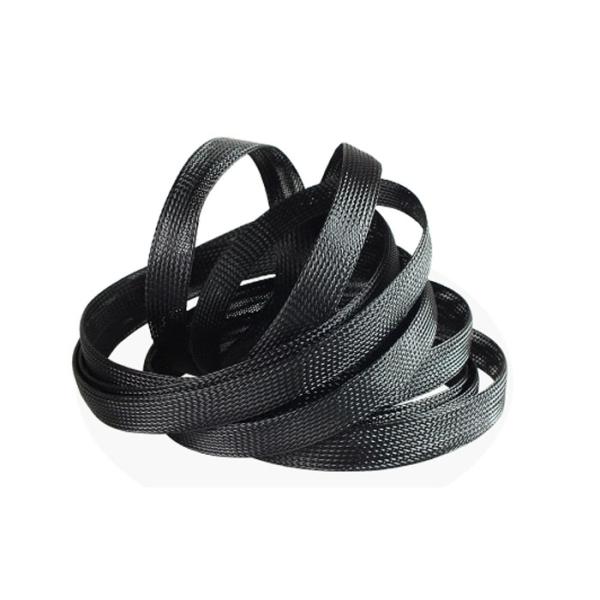 Logo Printing PET Expandable Braided Sleeving For Automobile Wires Protection