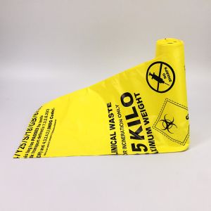 Custom Printing Plastic Biohazard Infectious Waste Bag In Roll