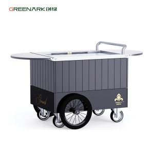 Mobile Teppanyaki Grill Food-Grade Alloy Steel Plate, 250℃ in 8 Mins, Extendable