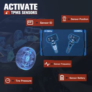 Autel MaxiTPMS TS508WF WiFi TPMS Diagnostic Tool Program MX-sensors, Read/Clear