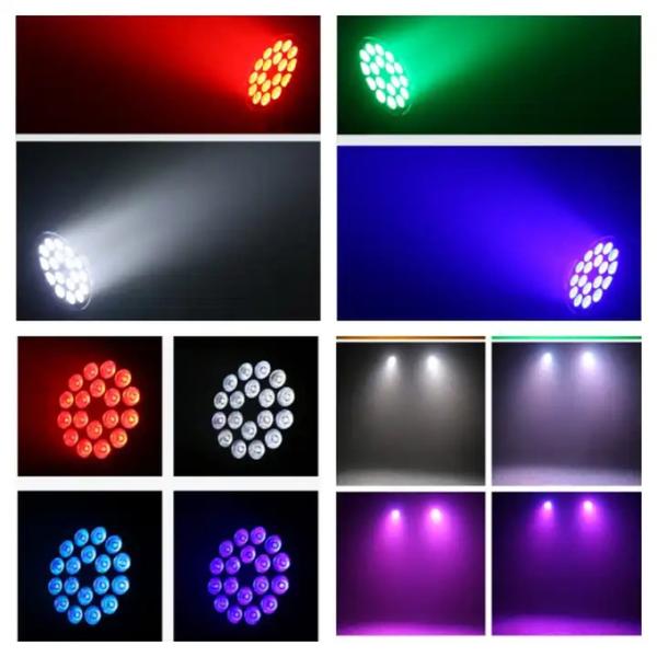 Dmx 6 In 1 Rgbwa Uv 6in1 18x18w Wash 64 Par Can Led Par Stage Lights