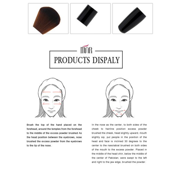 Cosmetics Angled Makeup t Foundation Makeup Brush With Black Handle