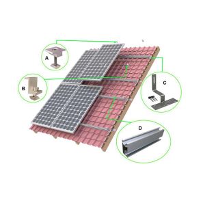 1.4KN/M2 Carport Solar Mounting System Hdp Ground Mount Solar Racking Bracket