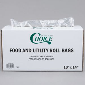 Linear Low Density Commercial Food Bags Roll With 10" X 14" Small Size