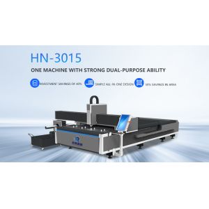 1530 3015 Fiber Laser Cutting Machine With Rotary Device For Metal Tube And