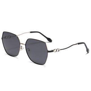 Wholesale Hollow Gradient Color Metal Frame Sunglasses Polarized For Women from china suppliers