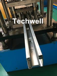 China Custom Made Guide Rail Roll Forming Machine For Making Sliding System Devices With Hydraulic Punching on sale