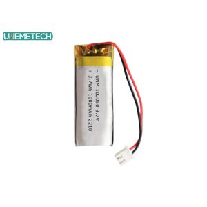 Lipo Battery Pack 102050 3.7V 1000mAh Lithium Polymer Battery with IEC62133