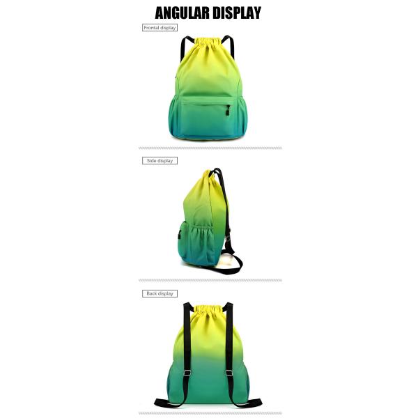 Multifunction Large Strong Drawstring Design Backpack For Travel Sport Yoga Swimming