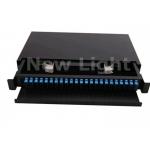 China 19 Inch Rack Mount Enclosure , 24 Port Fiber Optic Distribution Box For Cable Terminal for sale